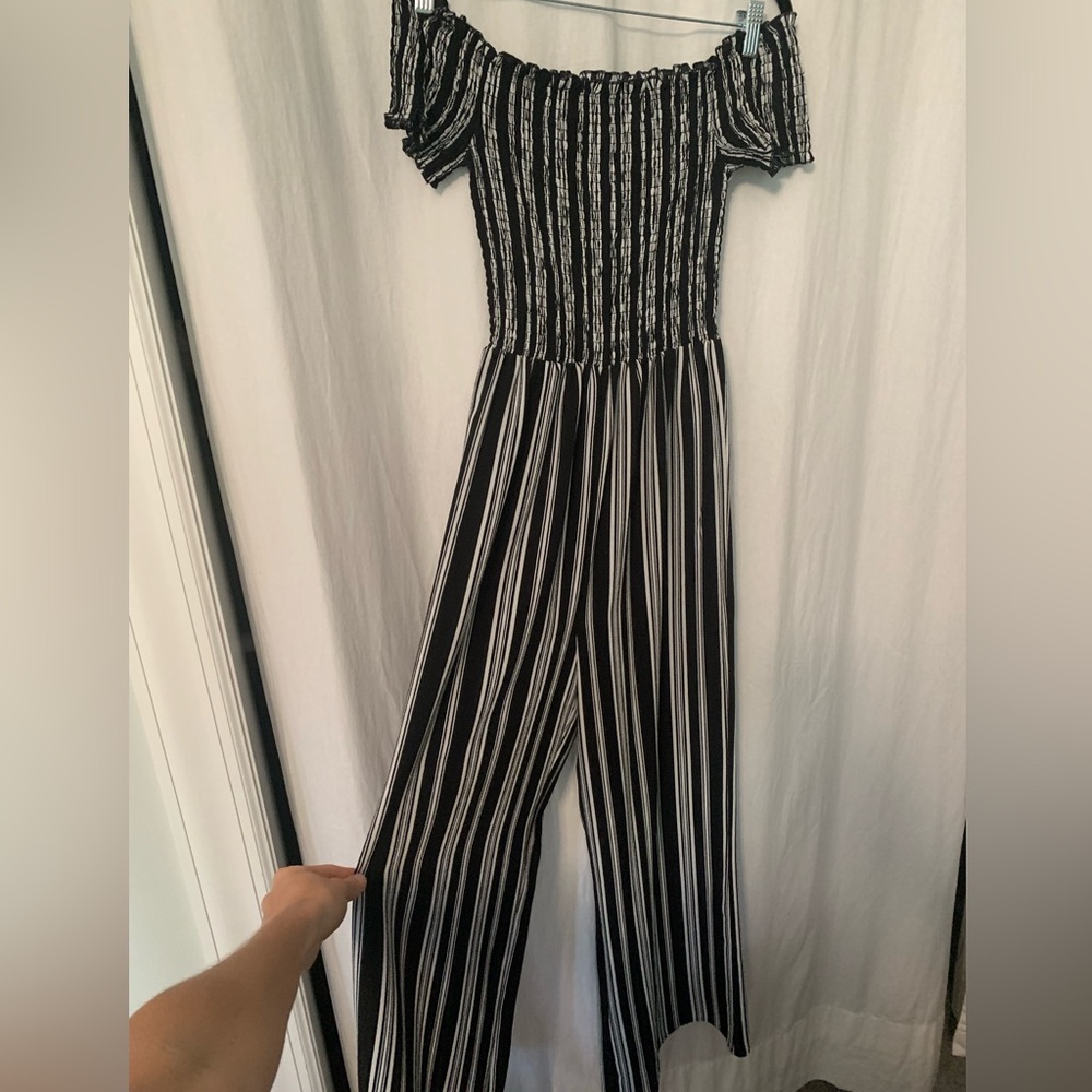 Smocked Off the Shoulder Jumpsuit